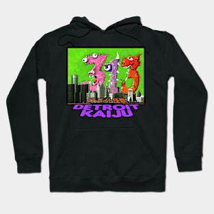 Happy 313th Detroit! Numahnamahna Celebrates! - Pete Coe's Detroit Kaiju series Hoodie